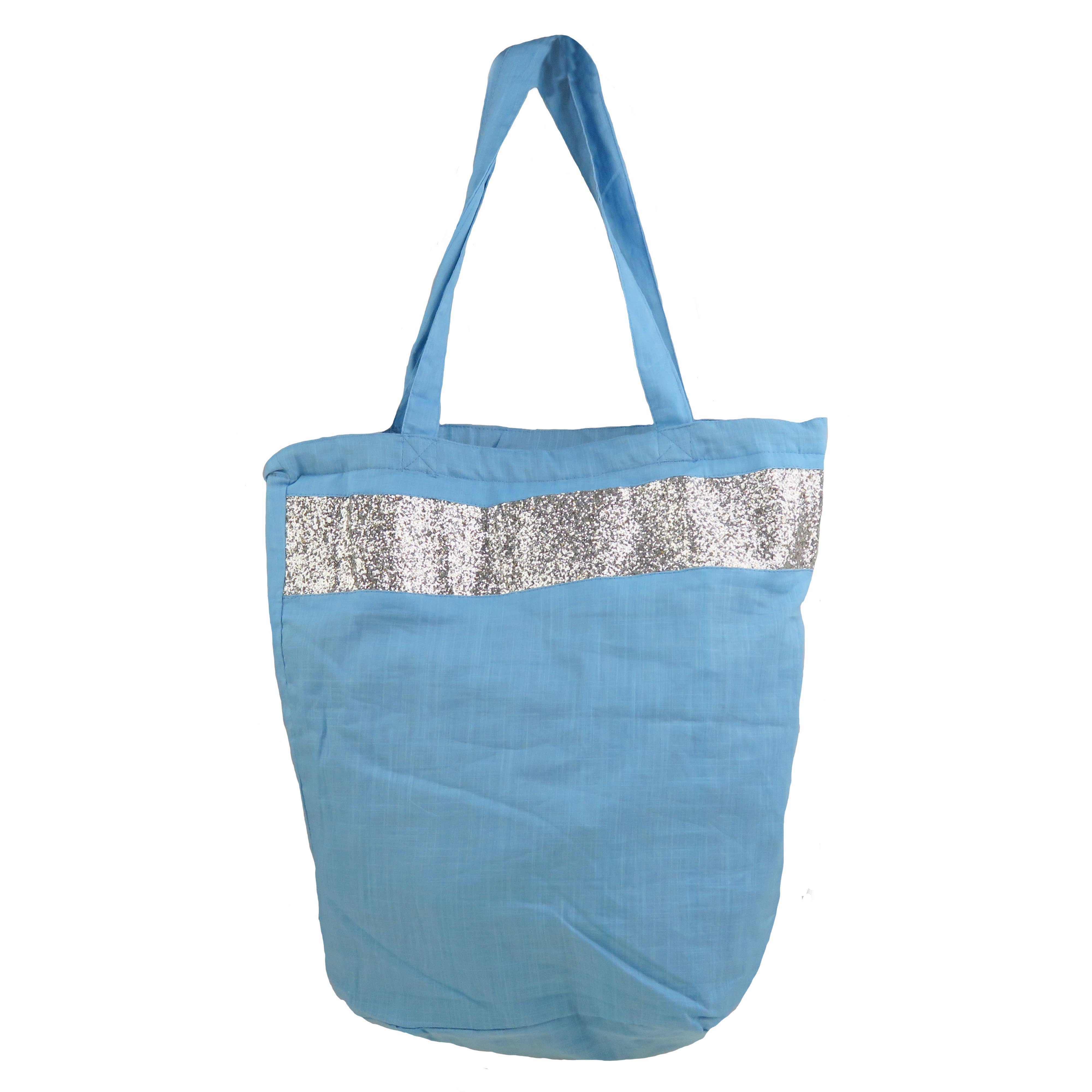 Supplement D'AM - Wholesale Tote Bag - Women's - Lined cotton tote bag, bright color and silver glitter5