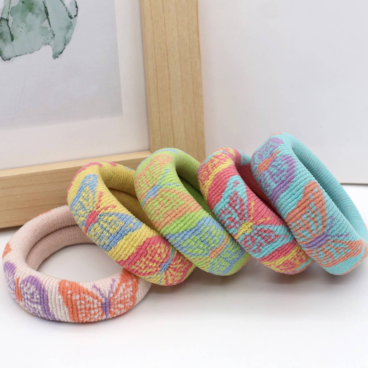 ACCITY - Wholesale Hair Tie - FASHION  WIDENED HAIR TIES(5PCS/BOX)_CWAHA05042