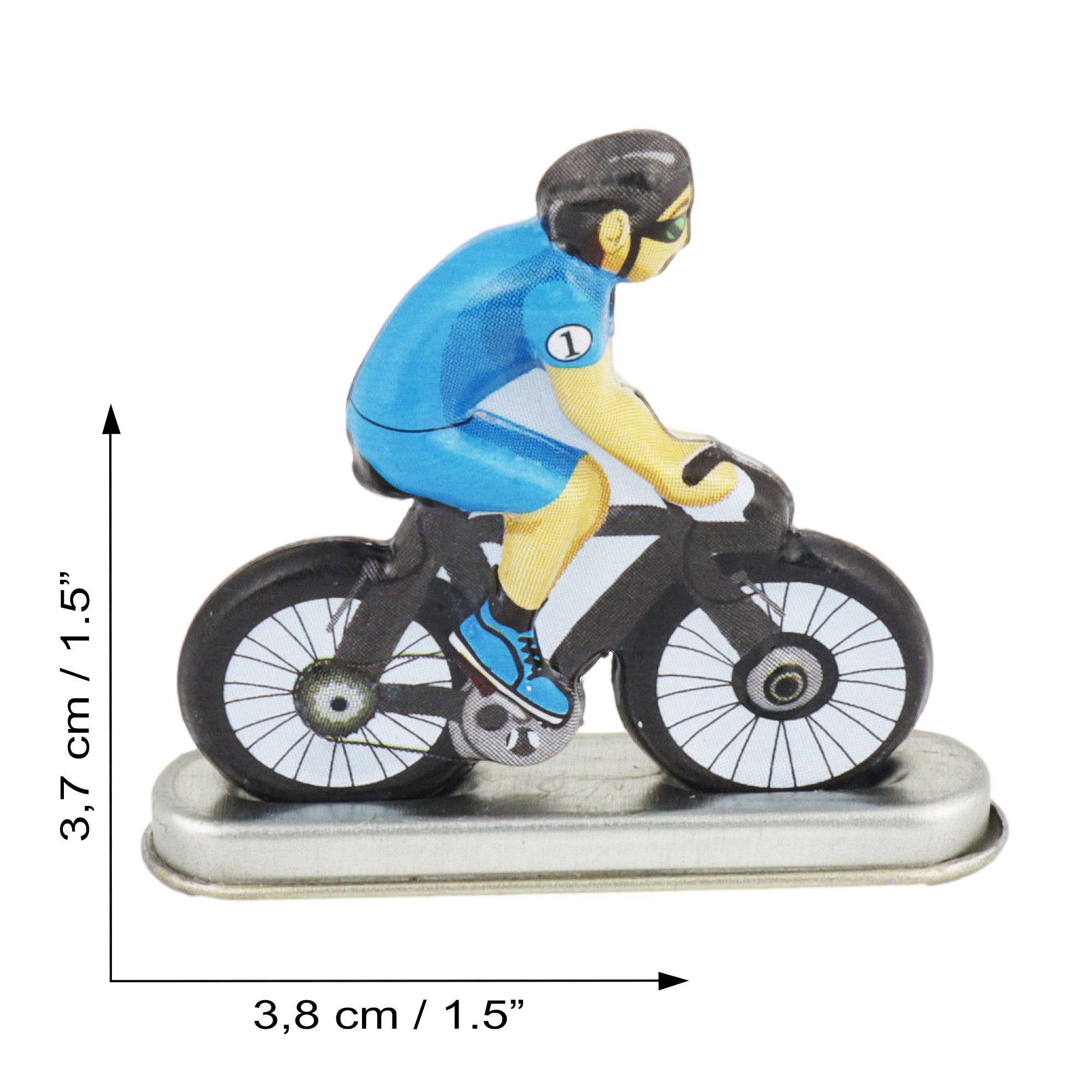 Tribal Trade GmbH - Wholesale Decorative Figurine - 6-piece set of tin toy mini bicycle cyclist tin bike4