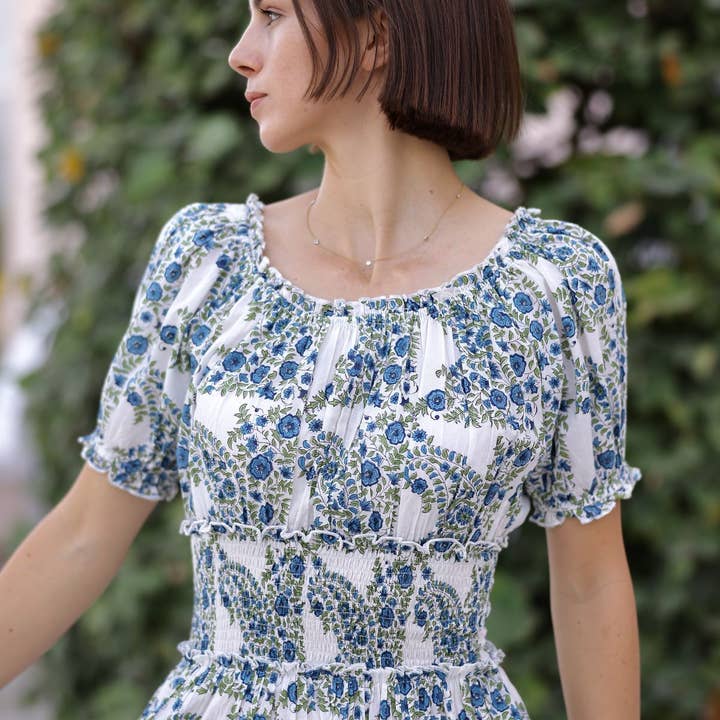 Maison Marigold - Wholesale Dress - Women's - Ibiza Mini Dress Blue/Green