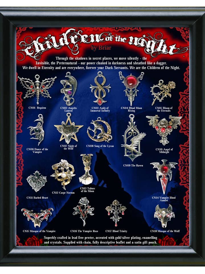 CHILDREN OF THE NIGHT Pendant Collection by Briar Starter Se for wholesale by Starlinks Gifts