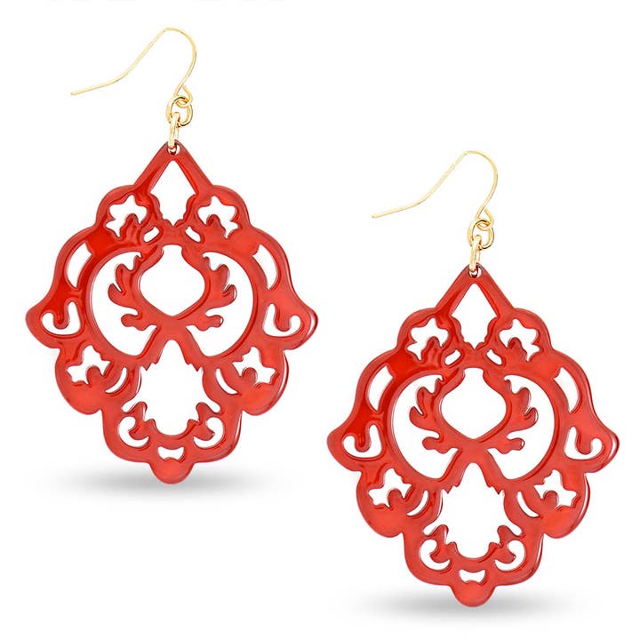 ZENZII Jewelry - Wholesale Dangle Earrings - Just Scroll With It Resin Acrylic Drop Earring
