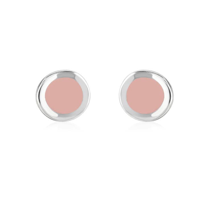 Pastel Pink Enamel Studs for wholesale by Coral & Mint