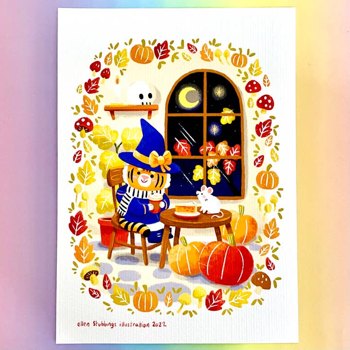 Tiger Witch Art Print for wholesale by Ellen Stubbings Illustration