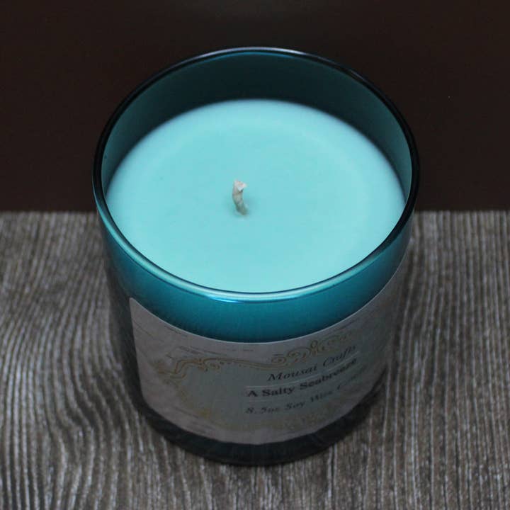 Mousai Crafts - Wholesale Jar/Filled Candle - A Salty Seabreeze 8.5oz Soy Wax Candle0
