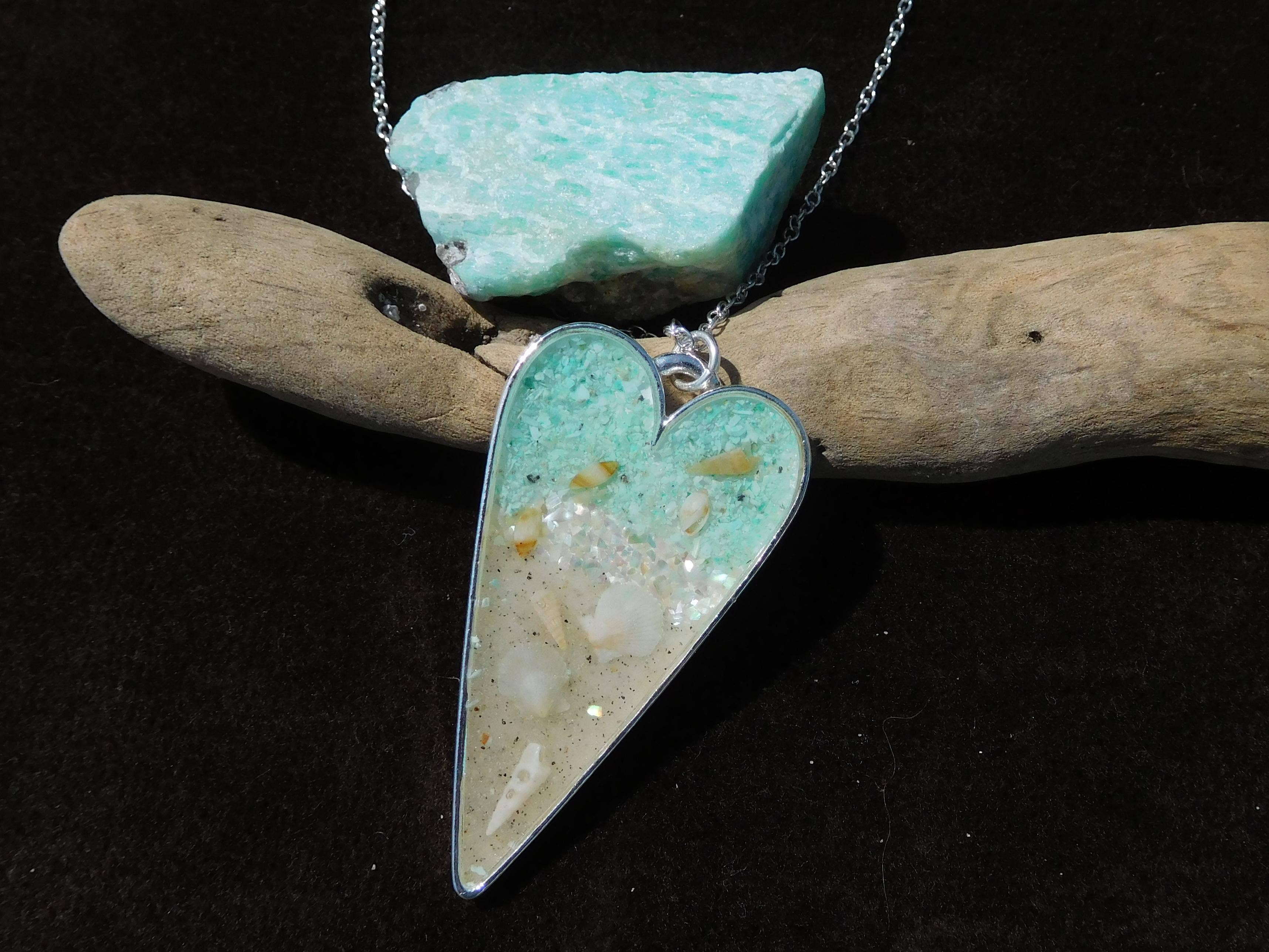 Art & Soul 30a - Wholesale Pendant/Charm Necklace - Heart Necklace Beach Charm5