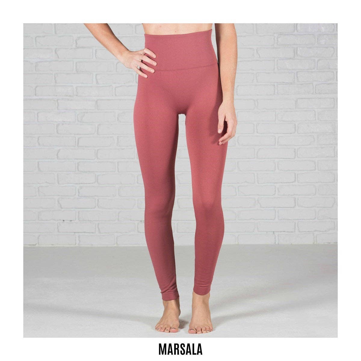 Truly Contagious – wholesale Sport-/loungeleggings – Dam – Tummy Control Fleecefodrade leggings | Curvy Added (TX701)14