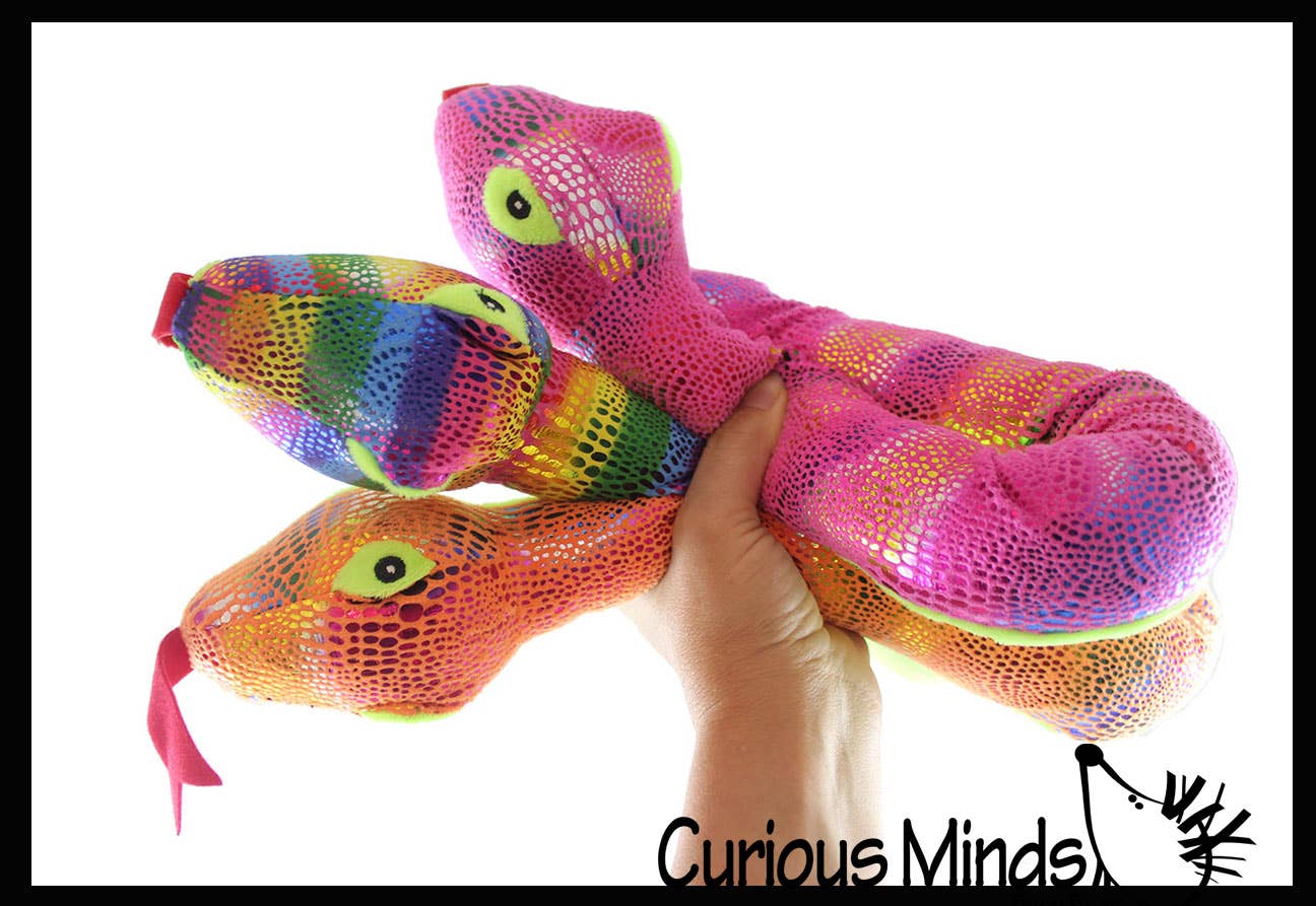 Curious Minds Toys - Venta al por mayor Peluche - Niños y bebés - 1 serpiente de peluche, 33 pulgadas, brillante, brillante, brillante, material9