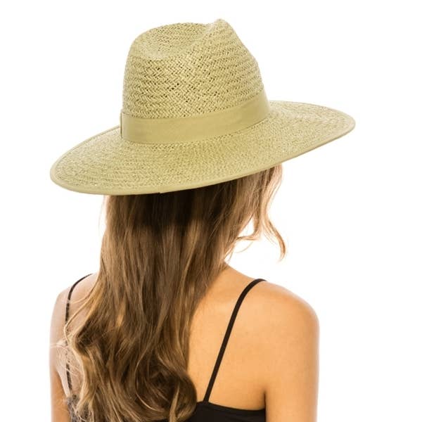 Bella Betty - Wholesale Straw Hat - Women's - Handwoven toyo straw panama hat with matching grosgrain bow 9