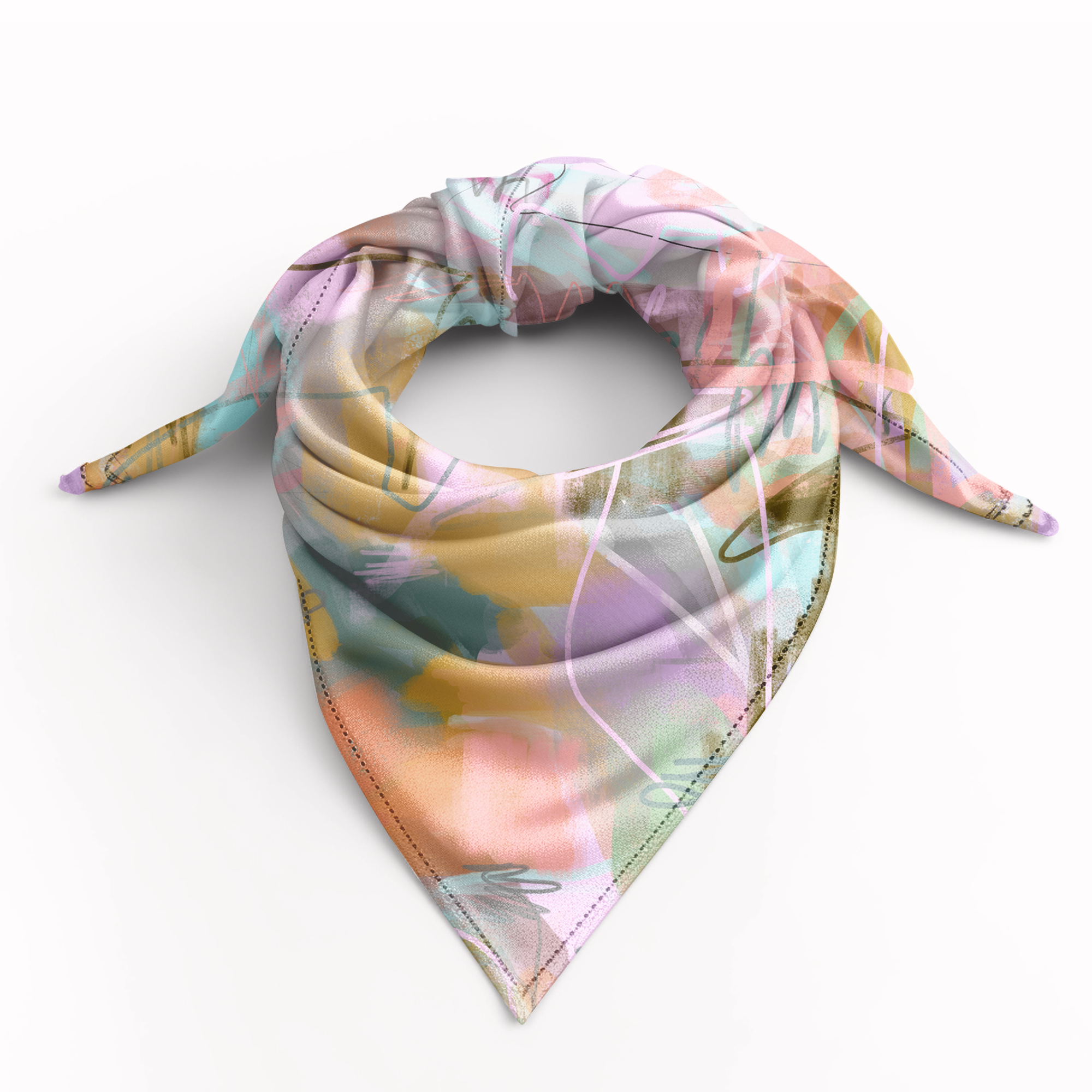 Windy O'Connor Art & Home - Wholesale Scarf - Women's - Mango Mania - Large Silk Scarf0