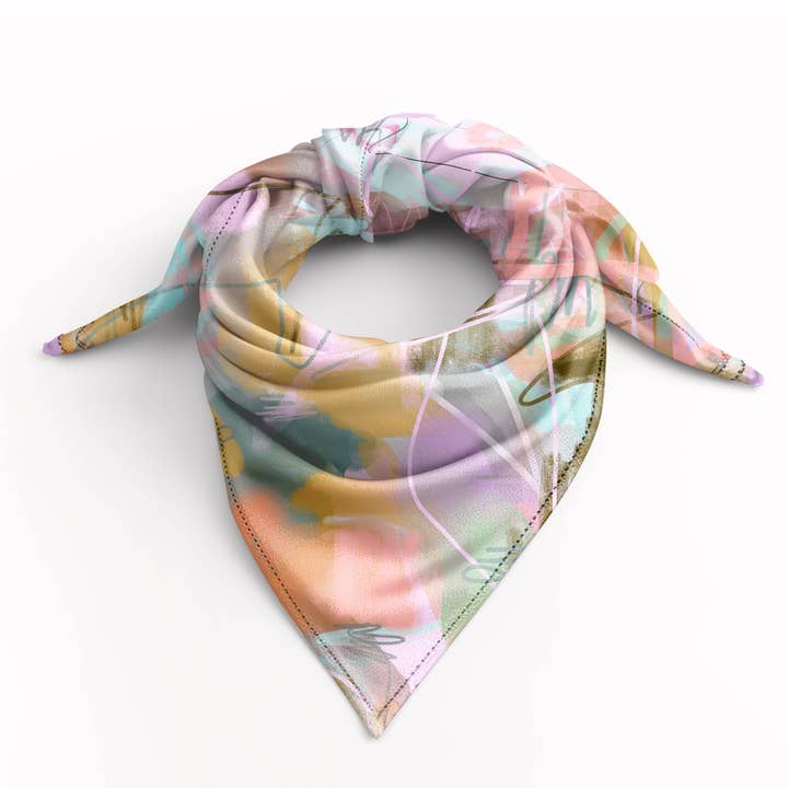 Windy O'Connor Art & Home - Wholesale Scarf - Women's - Mango Mania - Large Silk Scarf