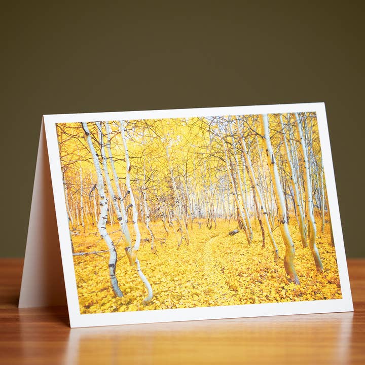 Carte de vœux de luxe 5x7 — Yellow Aspens pour la vente par Ralph Daub Photography, LLC