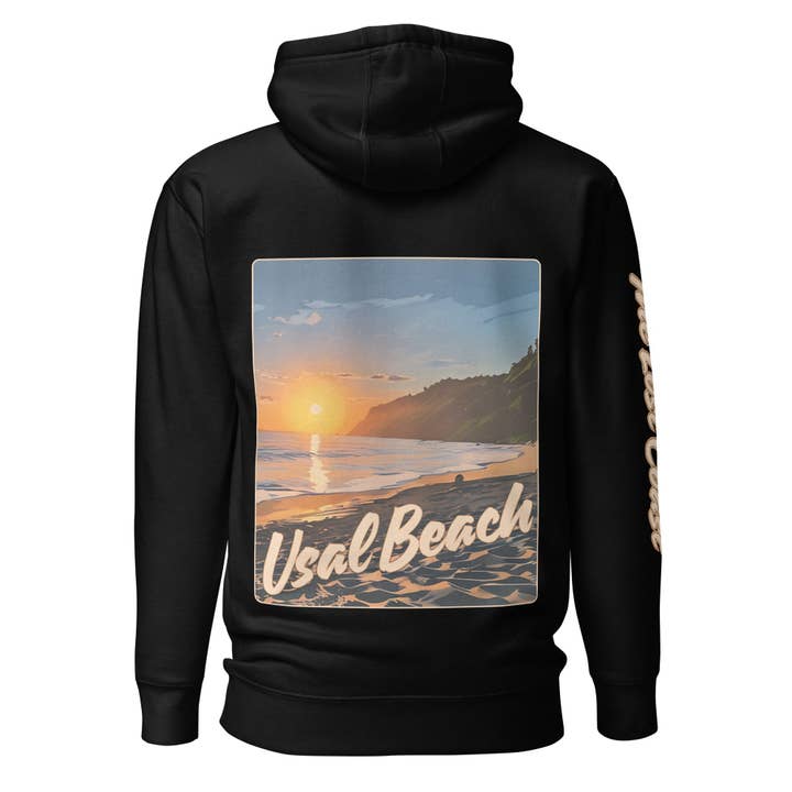 Usal Beach Lost Coast Orange Cotton Hoodie for wholesale by Humboldt Lost Coast Hoods