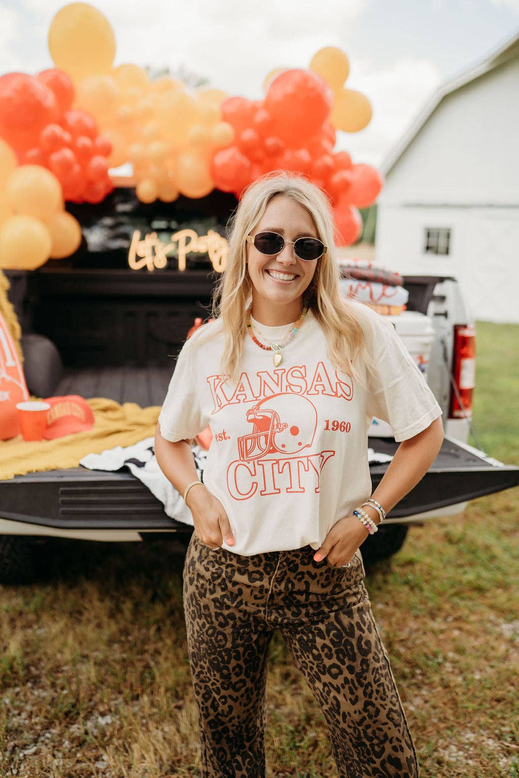 Jules Co - Wholesale Screen Printed T-Shirt - Women's - Kansas City x 1960 Football Tee2