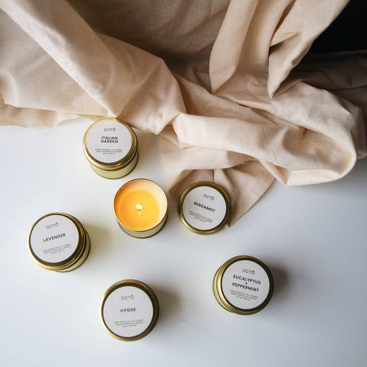 OCTŌ - Wholesale Travel Candles - Travel tin candle 100ml (various scents)