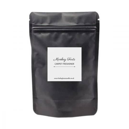 Deodorante per tappeti MONKEY FARTS per la vendita all'ingrosso da parte di Lindsay Lucas Candles