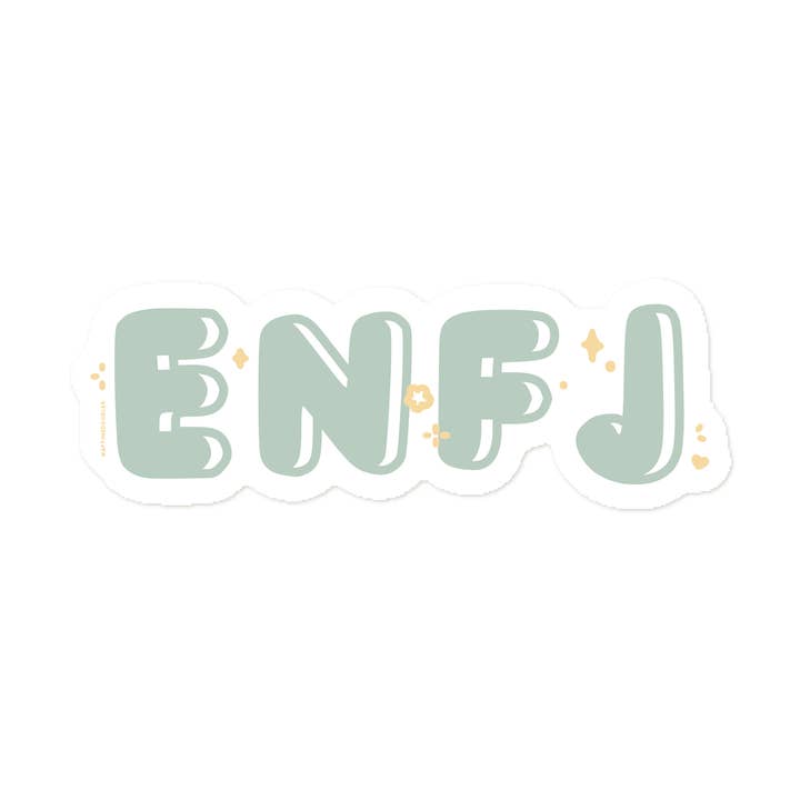 Autocollant ENFJ pour la vente par Naptime Doodler