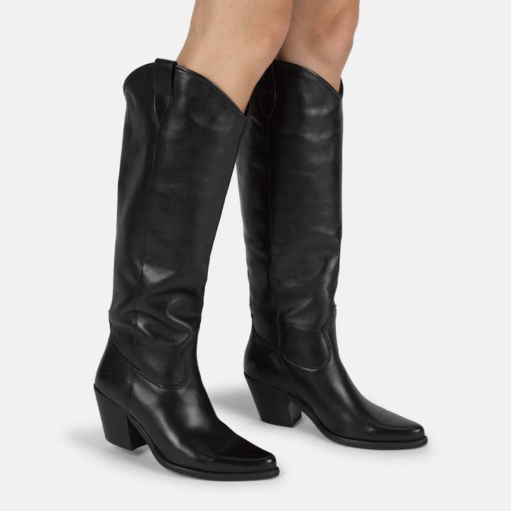 Stivale da cowboy alto da donna Laredo E362 Calf Black per la vendita all'ingrosso da parte di Felmini