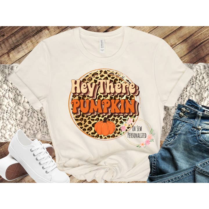 Hey There Pumpkin Graphic T-Shirt for wholesale by Oh Sew Personalized