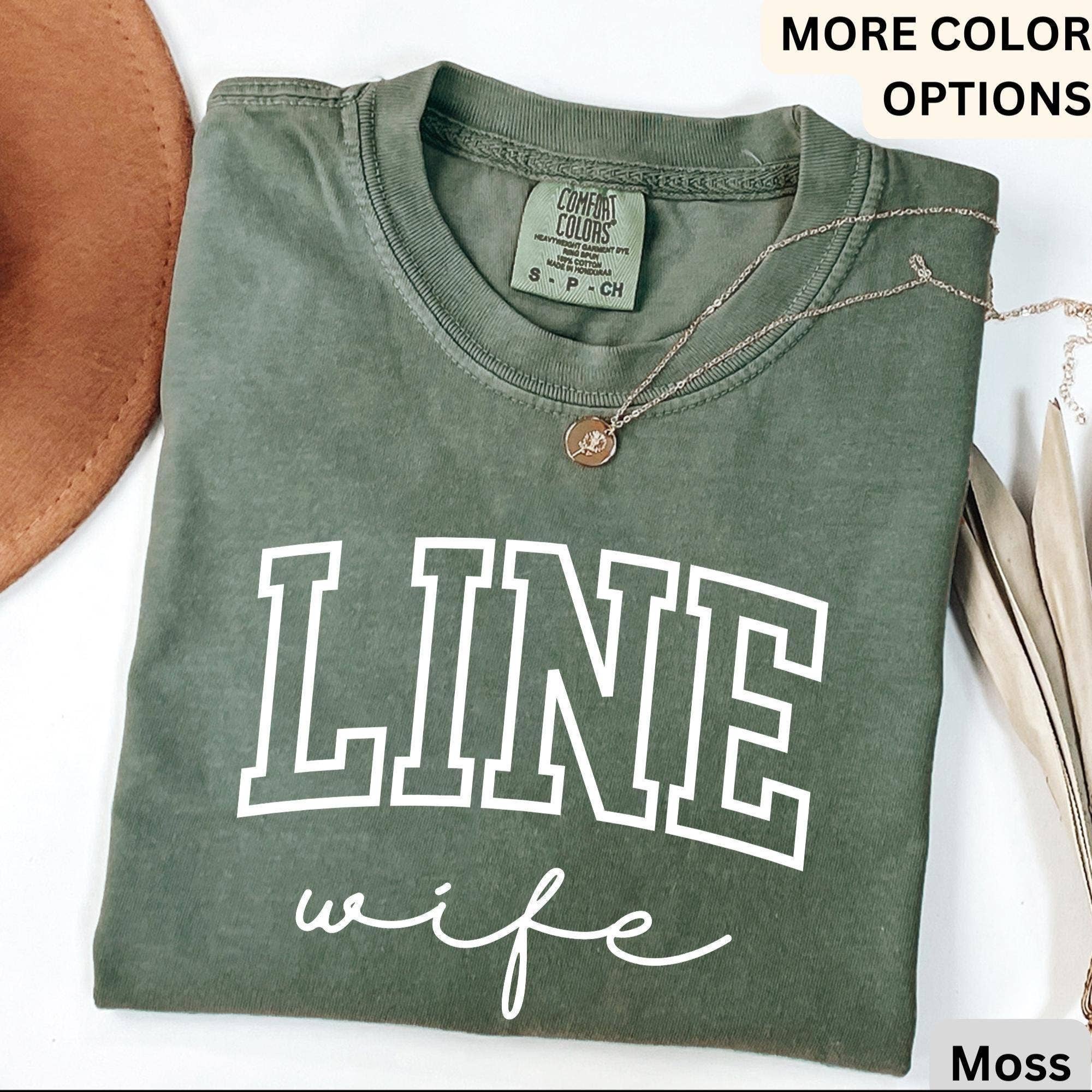 APComfortPrints - Wholesale Screen Printed T-Shirt - Women's - Line Wife Comfort Colors® Shirt, Lineman Wife T-Shirt, Linewife Tee, Gift for Electrician Spouse0