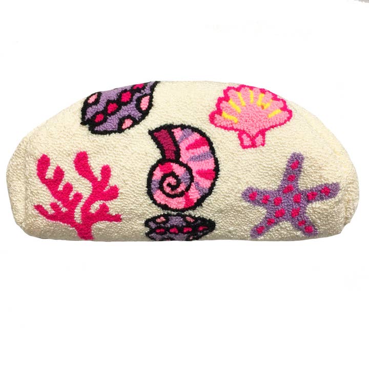 Kosmetiktasche mit rosa Muscheln für den Großhandel von LE POM POM