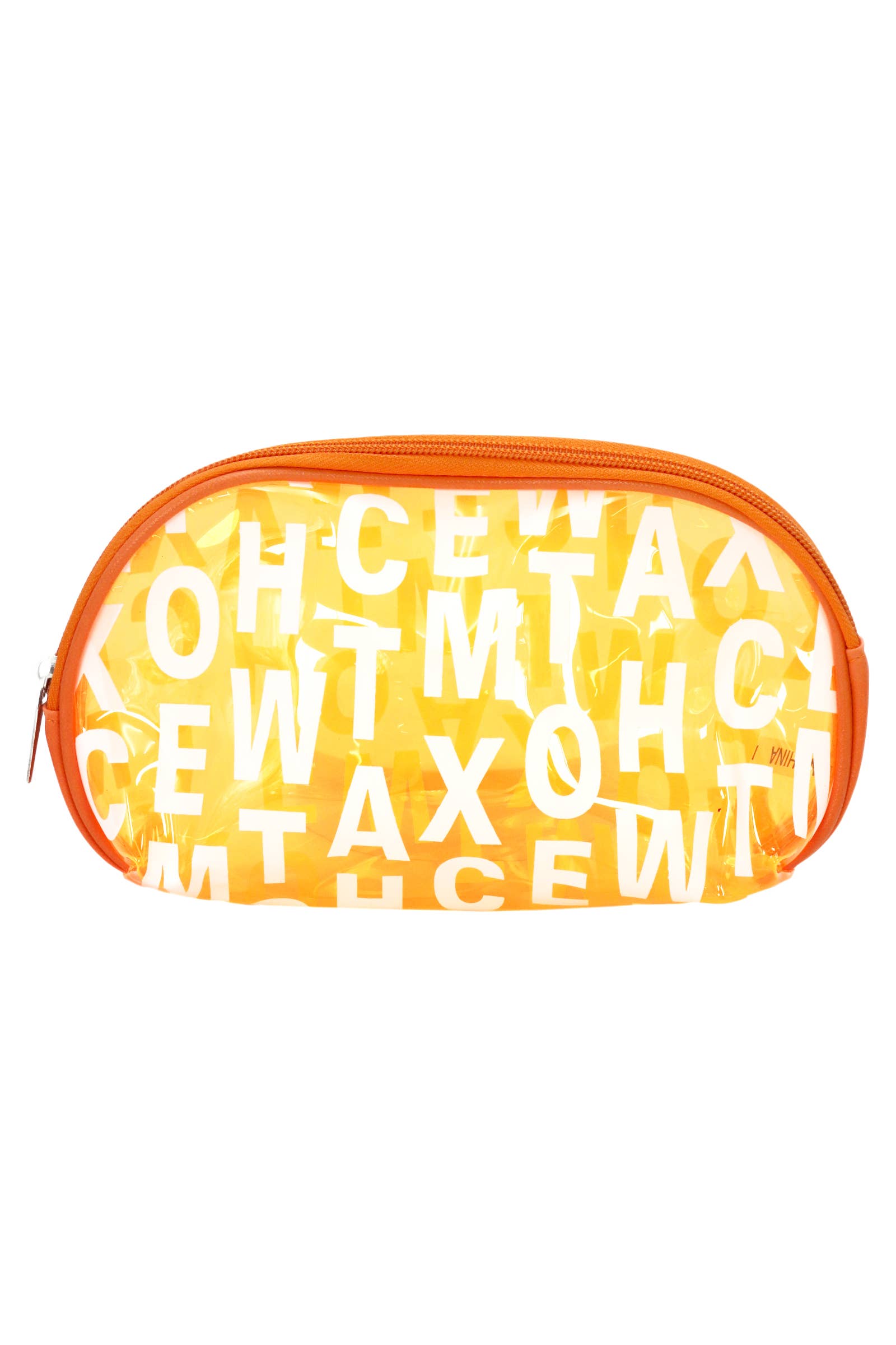 Cap Zone - Wholesale Makeup/Cosmetic Bag - Alphabet Monogram Clear PVC Toiletry Cosmetic Bag4