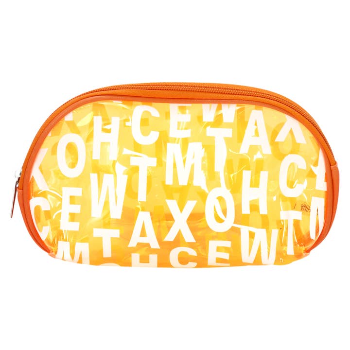 Cap Zone - Wholesale Make-up/cosmetic bag - Alphabet Monogram Clear PVC Toiletry Cosmetic Bag4
