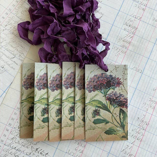 RiverHaus - Wholesale Gift Tag - Beautiful Gift Tags, Hang Tags - Purple Flower pkg/31