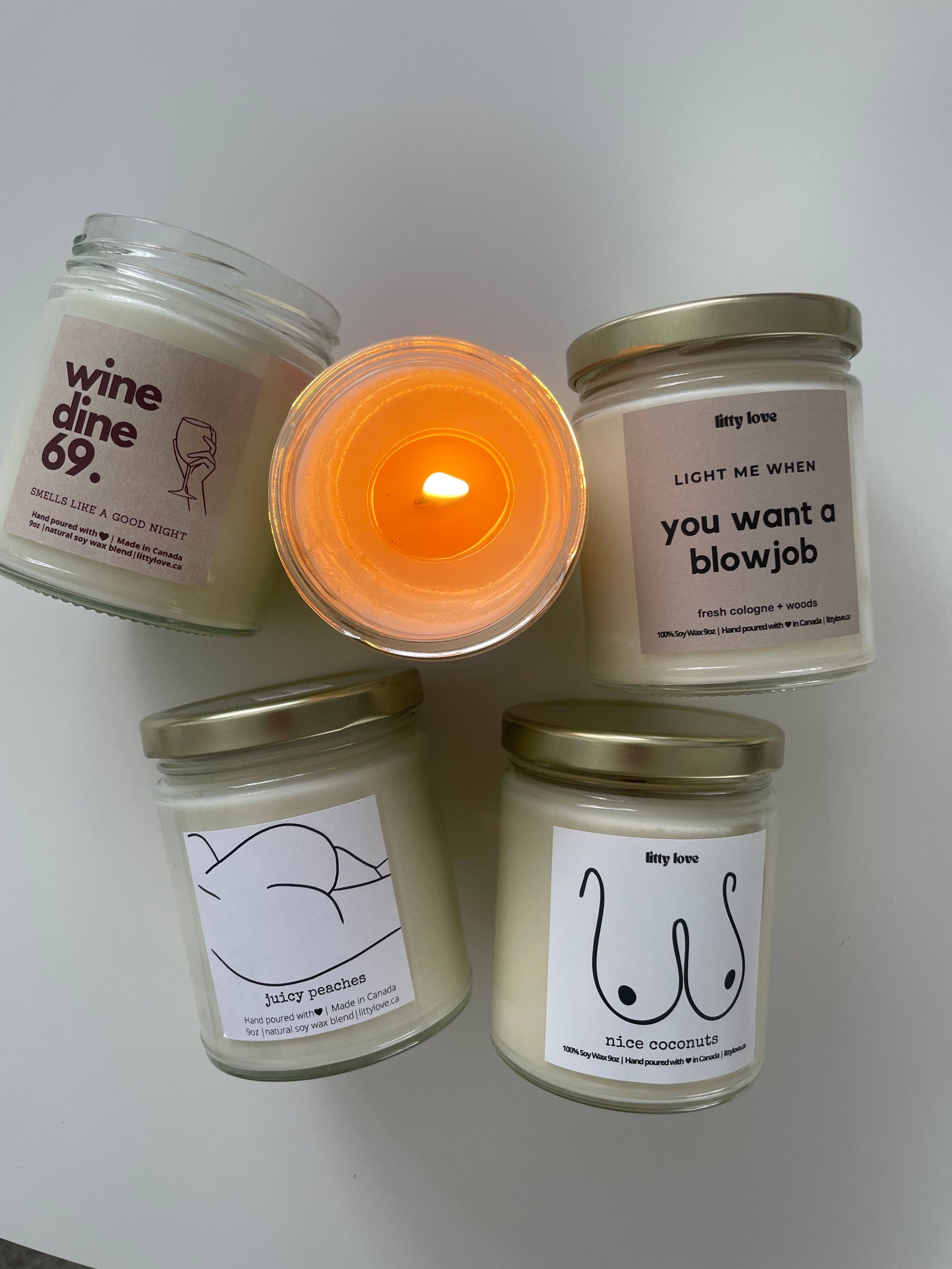 litty love - Wholesale Jar/Filled Candle - Light me when you want A BJ - 9oz candle3