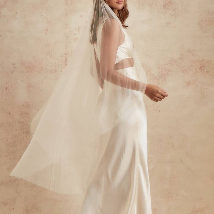 Dove Grey Accessories - Vente Voile – femme - Voile Juliette en tulle de soie Caitlin1