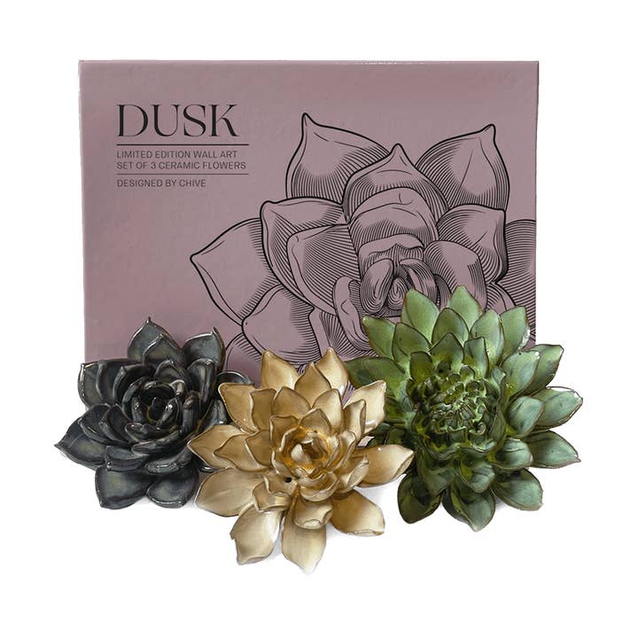 Ceramic Flower Dusk Box Set for wholesale by Chive