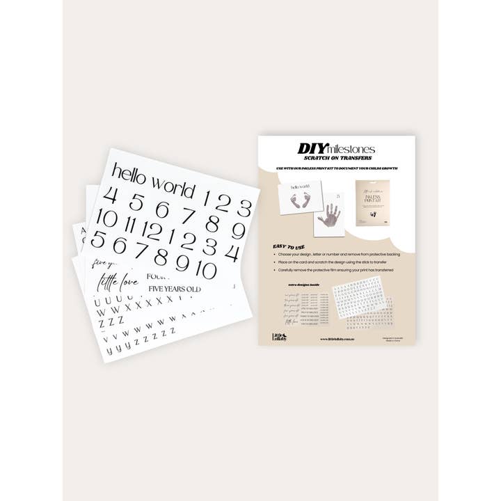 Little Lullaby - Wholesale Milestone art/keepsake – Child & baby - DIY Milestones | scratch on transfers