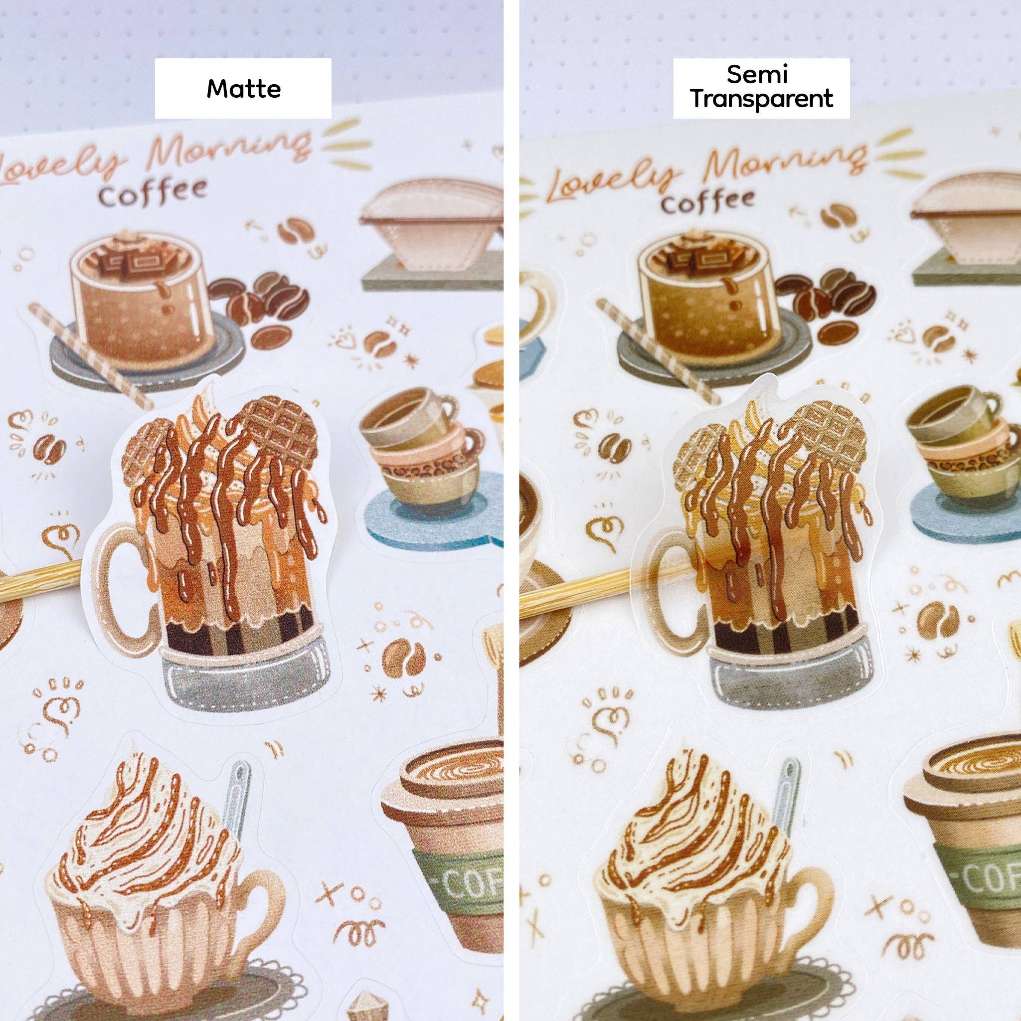 Lettoon - Wholesale Sticker - Sticker Sheet - Coffee11
