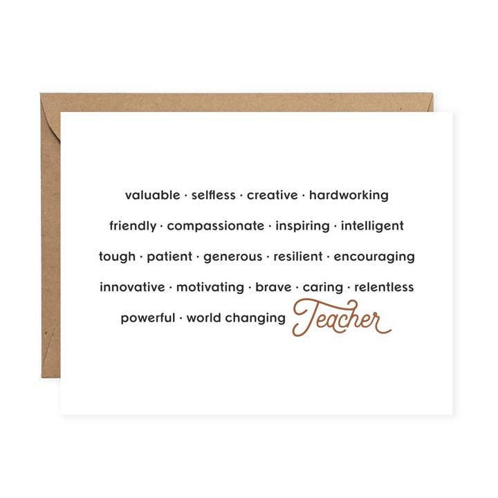 The Anastasia Co - Wholesale Teacher/Back-to-School Card - Teacher Appreciation Greeting Card