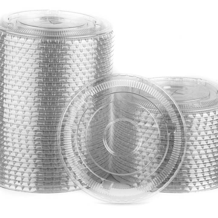 EcoQuality – wholesale Engångskopp – 50 plastmuggar med lock 10 oz | Takeaway-muggar för iskaffe1