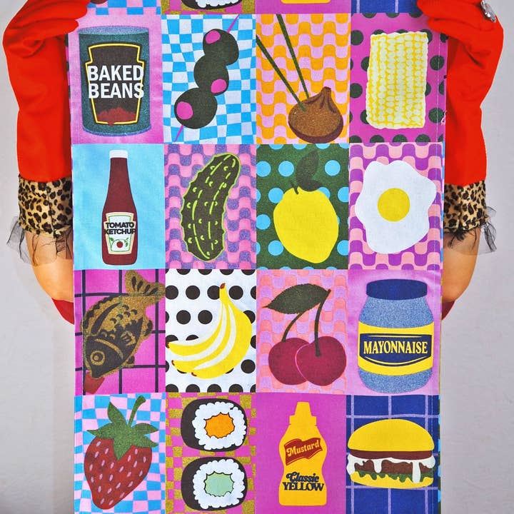 Printed Weird - Wholesale Tea Towel - Foodie Patchwork Tea Towel1