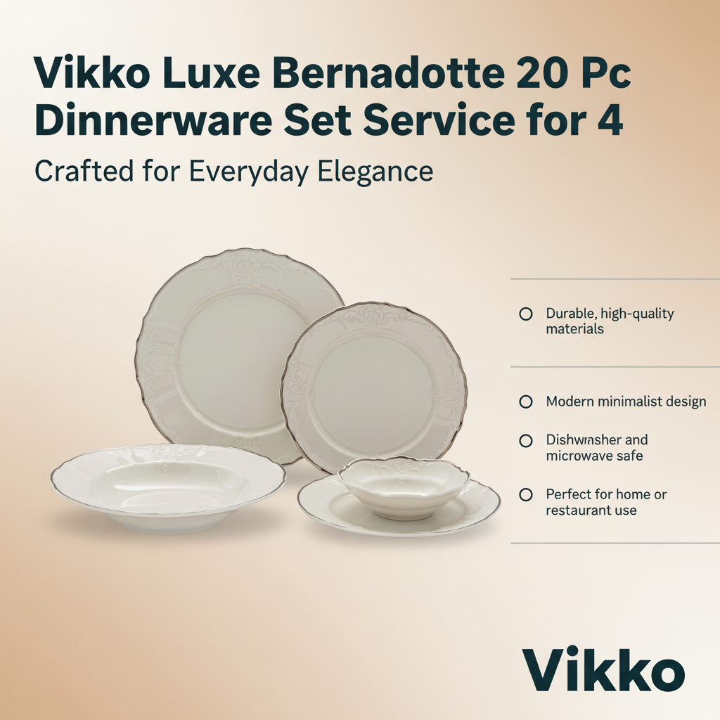 Kadra Kitchenware – wholesale Servisset – Vikko Luxe Bernadotte 20 st servis för 43