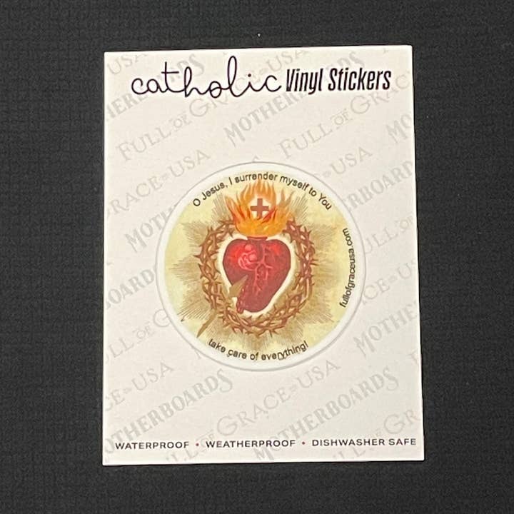 Adesivo Surrender Novena per la vendita all'ingrosso da parte di The Retro - a Full of Grace USA Company