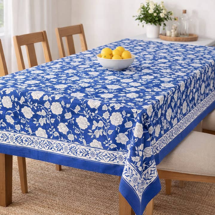 Spring 2026 Nila Blossom Cotton Tablecloth - Ships 3/10 for wholesale by House of Alaan