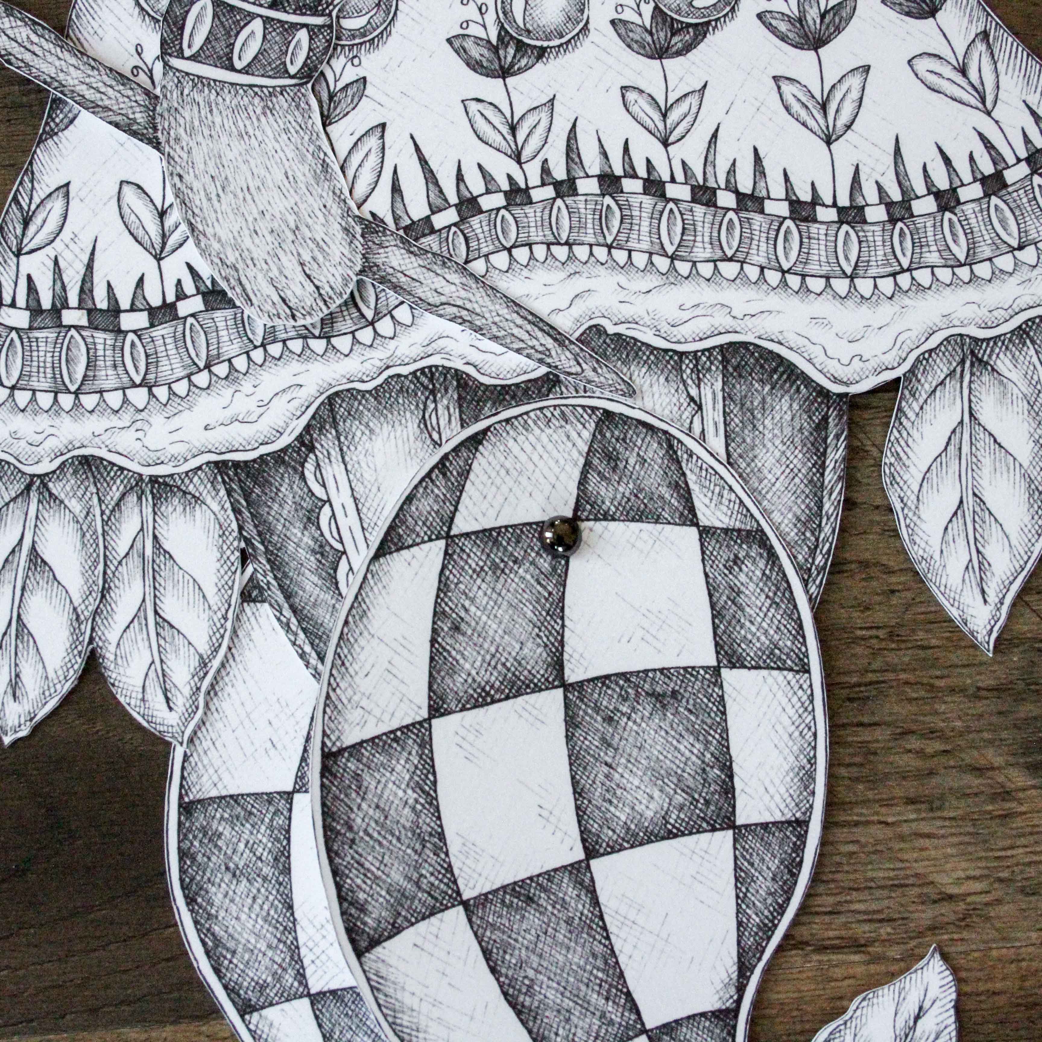 Mackenzie Myrick Studio - Wholesale Wall Accent - The Painter | Articulated Rabbit Decoration6