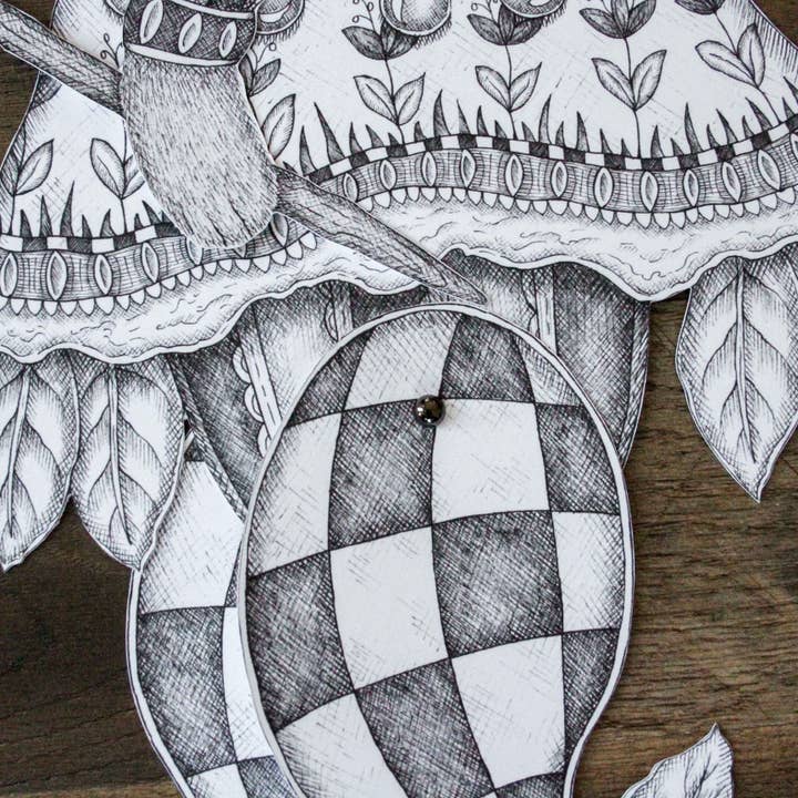 Mackenzie Myrick Studio - Wholesale Wall Accent - The Painter | Articulated Rabbit Decoration6