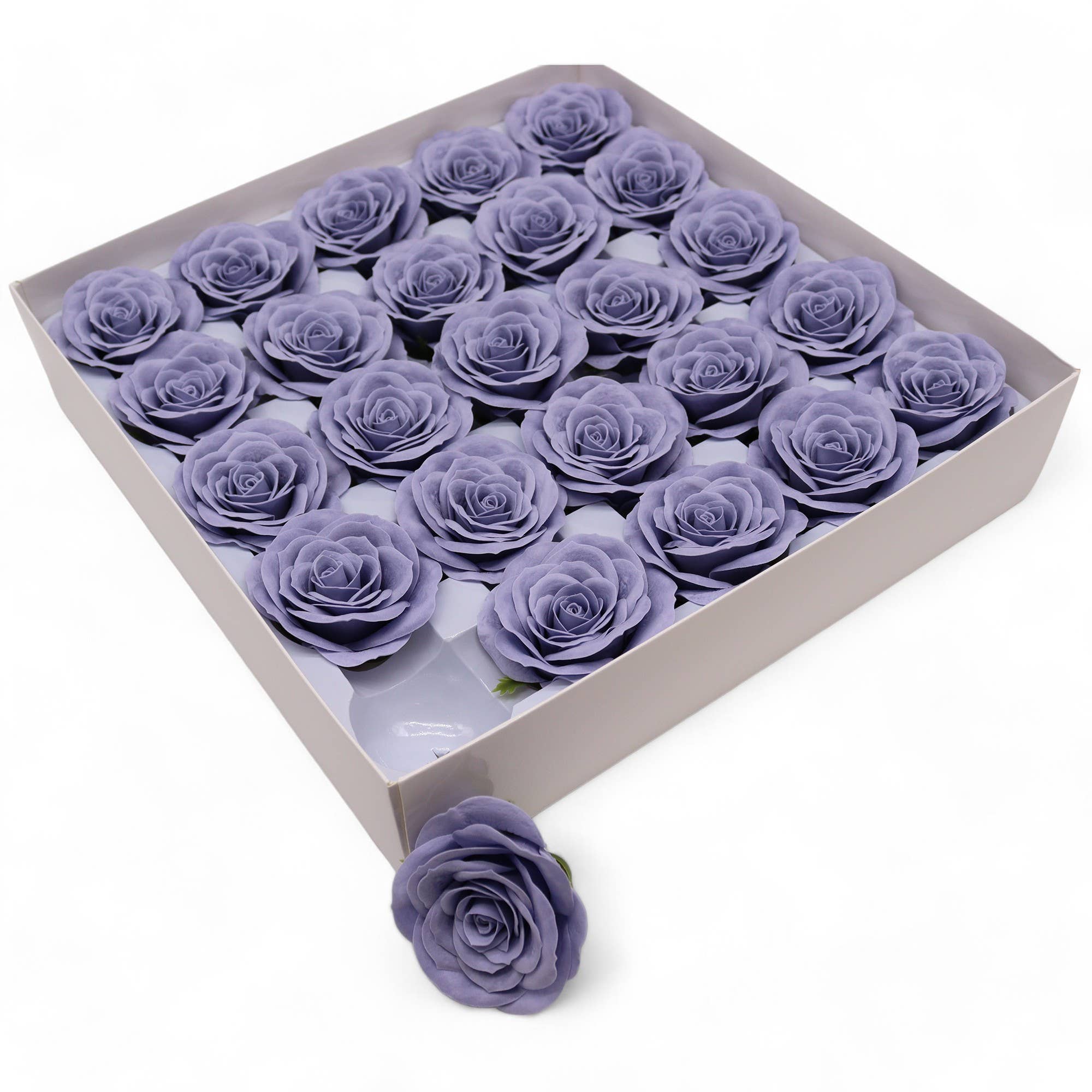 Ancient Wisdom – wholesale Artificial flowers – Lrg (7-Layer) Vintage Rose - Steal Blue1