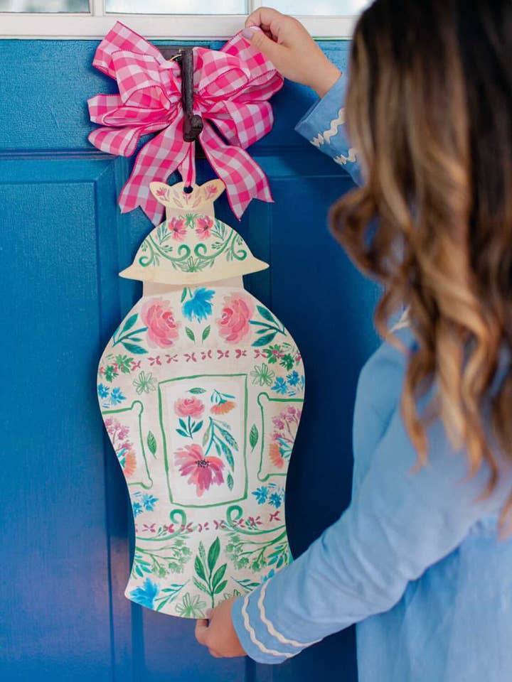 Rose Marie Ginger Jar Door Hanger for wholesale by Home Themed Home