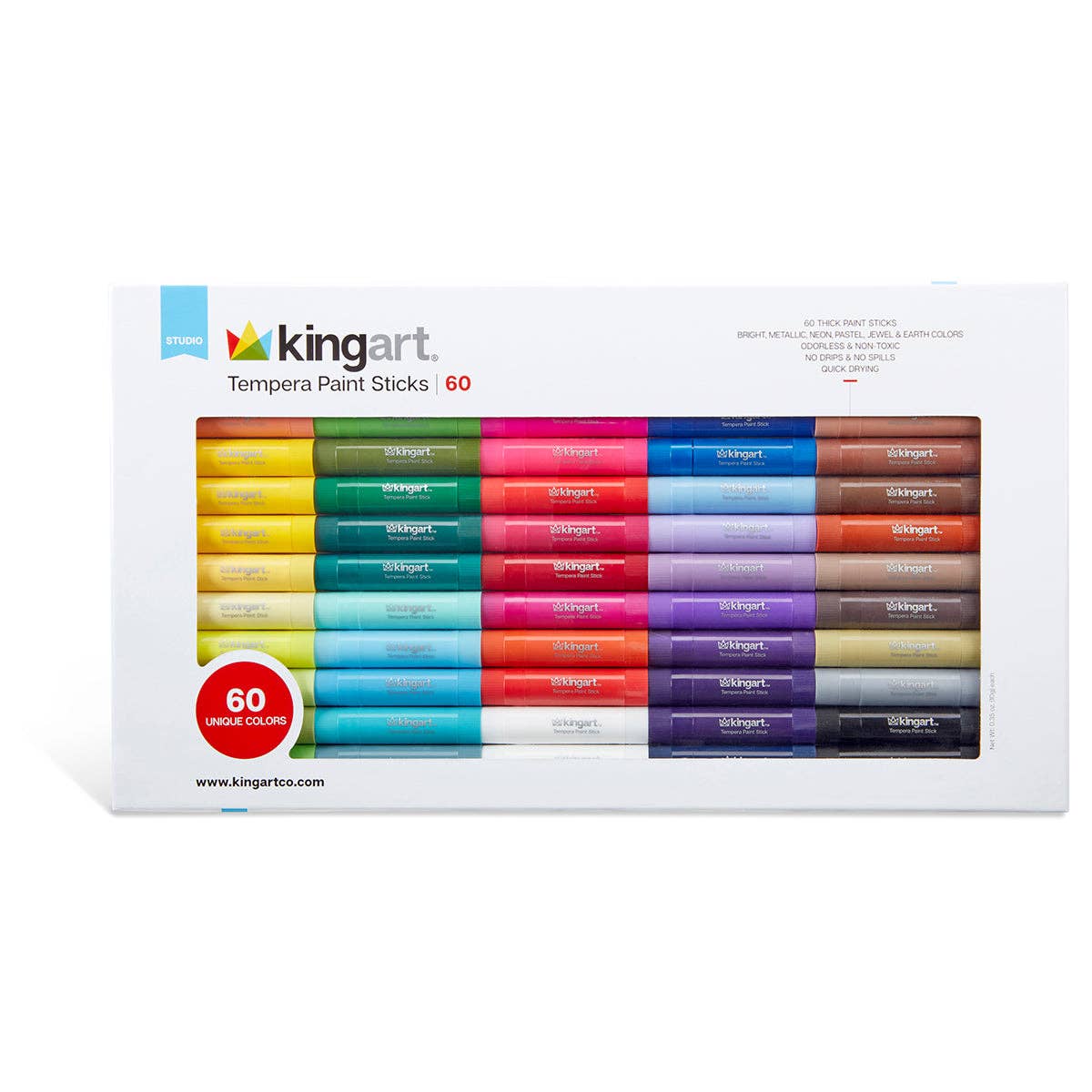 KINGART – wholesale Paint set – Tempera Paint Sticks, 60 Colors5