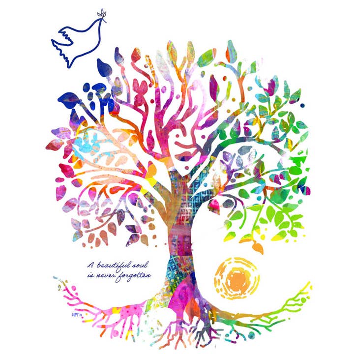 Beautiful Soul Jewish Sympathy Card for wholesale by Another Creation by Michele Pulver, LLC