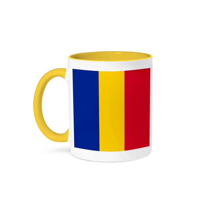 3dRose - Wholesale Coffee Mug - 3dRose, Flag of Chad - Central Africa country - Chadian dark navy blue yellow and red vertical stripes, Mug