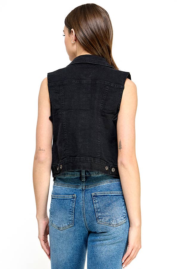 BLUE AGE - Wholesale Outerwear Vest - Women's - Women's Spandex Denim Vest14