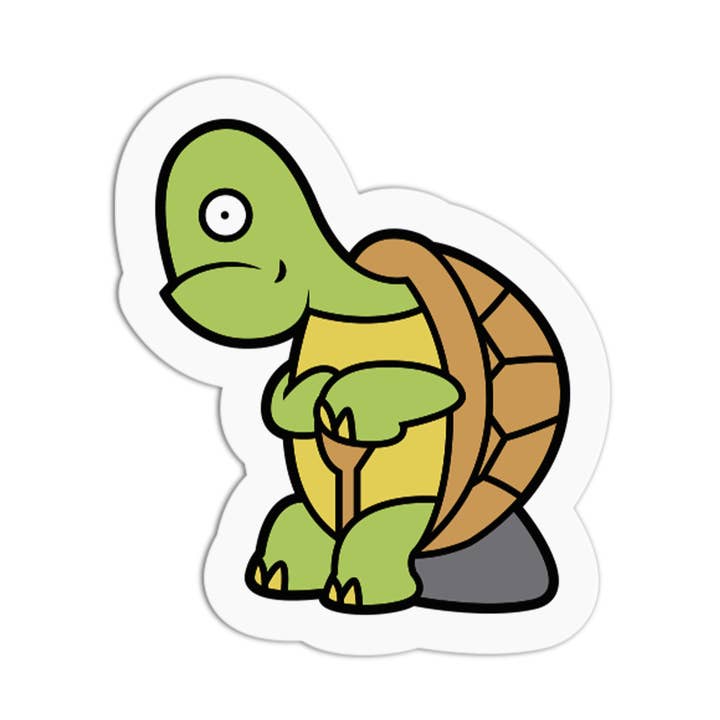Autocollants texturés : moine âgé et tortue mignonne pour la vente par the stkr store