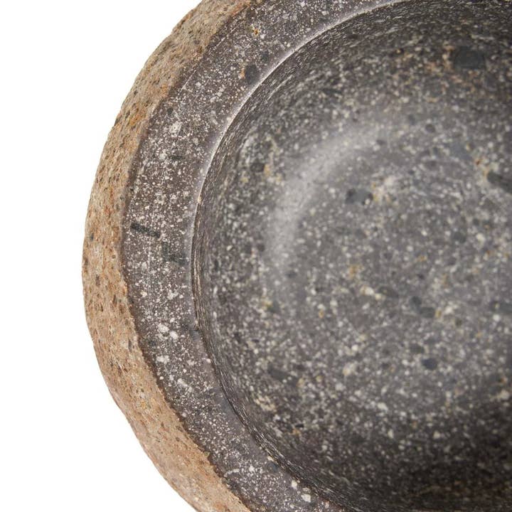 Bazar Bizar Living - Wholesale Decorative plate/dish/bowl - The River Stone Bowl - Black - M4