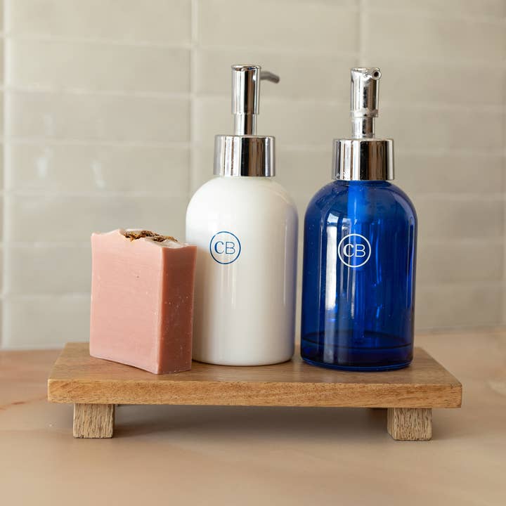 Hazel Wood Vanity Tray With Feet for wholesale by Foreside Home & Garden